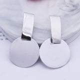 Geometric exaggerated metal wafer earrings – Meaningful Gifts — 4