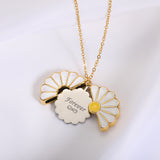 Daisy Stainless Steel Blank Inscription Necklace – Jewelry Gift Ideas — 5