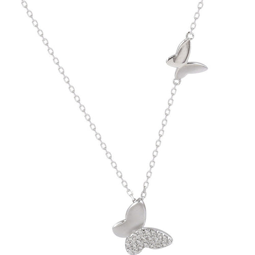 925 Silver Butterfly Necklace And Clavicle Chain – Jewelry Gift Ideas — 2
