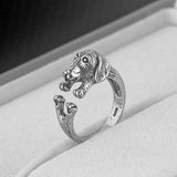 Adjustable Long Ear Pug Vintage Ring – Special Occasion Gifts — 4