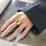 Simple Coin Ring Street Enamel Glaze Women's Ring – Gifts for Her — 3