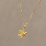 Chinese Gold Snowflake Pendant Women's Necklace – Jewelry Gift Ideas — 4
