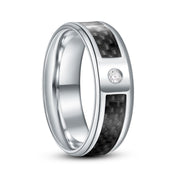 Titanium Steel Veneer Carbon Fiber Ring – Meaningful Gifts — 5