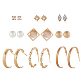 Diamond Opal Wrench Flower Pearl Stud Earrings – Stylish Gifts — 7