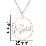 Round Animal Heartbeat Necklace – Jewelry Gift Ideas — 2