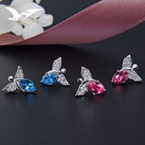 Diamond-encrusted Zircon Sterling Silver Earrings Pop – Gifts for Her — 3