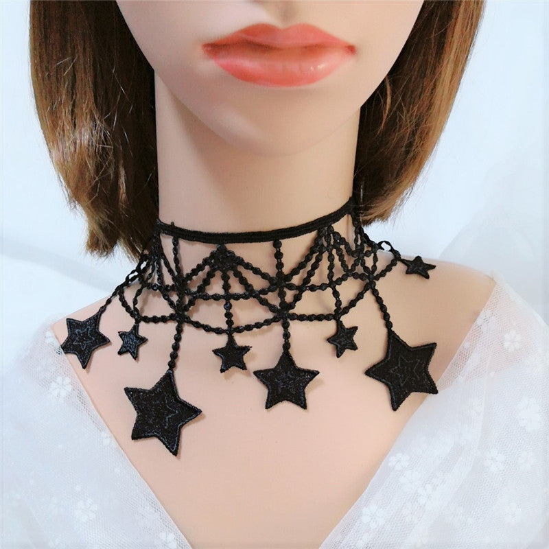 Sexy Lace Five Pointed Star Pendant Collar Female – Jewelry Gift Ideas — 1