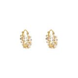 Multi-row Pearl Zircon Earrings – Meaningful Gifts — 4