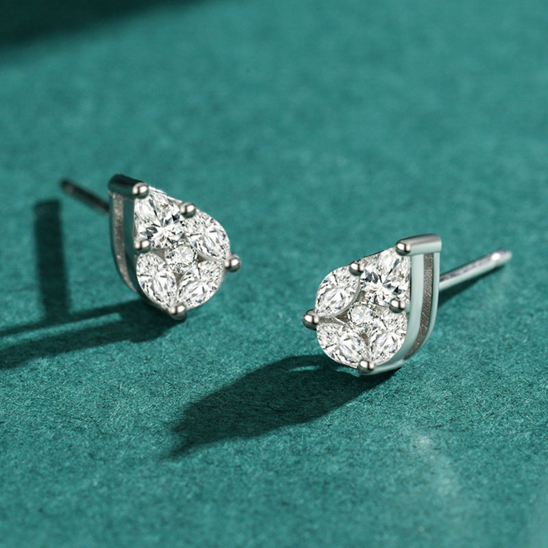 Water Drop Shape Full Drill Earrings Simple – Holiday Gift Ideas — 1