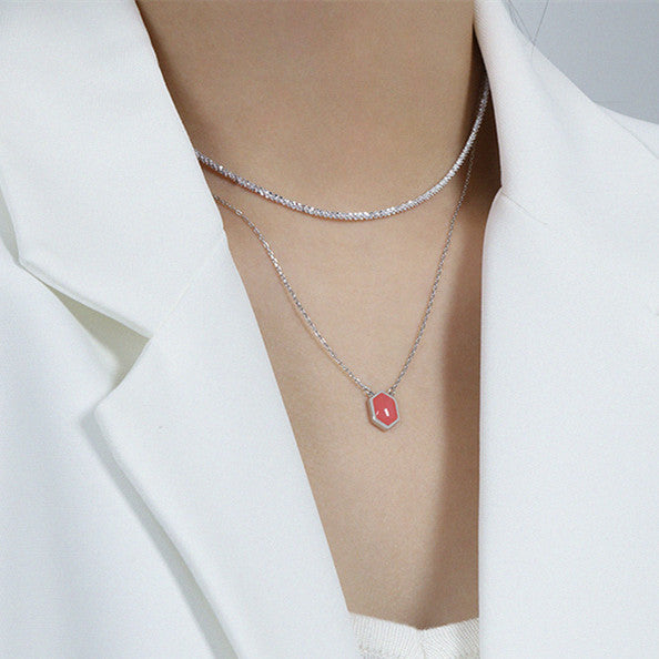 Women's Fashion Simple Hexagonal Drop Glaze – Jewelry Gift Ideas — 1