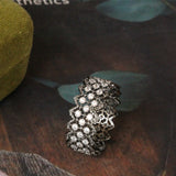 Italian Craft Textured Carved Gold Lace Rim Ring – Creative Gifts — 5