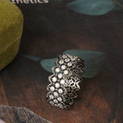 Italian Craft Textured Carved Gold Lace Rim Ring – Creative Gifts — 5