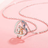Love Couple Necklace With Colorful Rhinestones – Gifts for Couples — 2