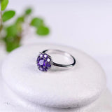 Fashion Natural Pure Body Amethyst Plum Ring – Stylish Gifts — 5
