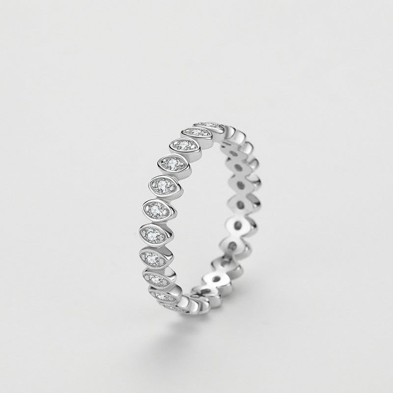 Female S925 Silver Lucky Eye Diamond-studded Ring – Gifts for Her — 1