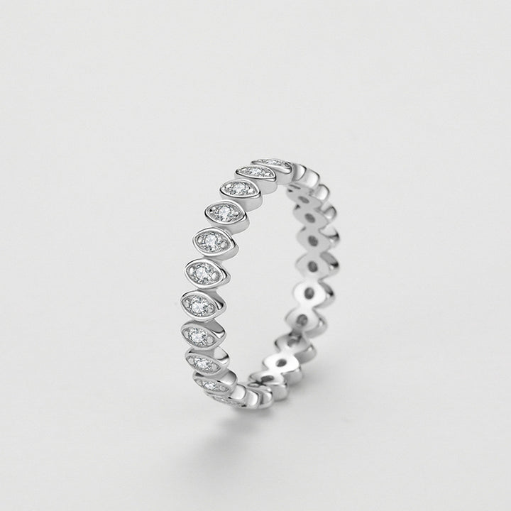Female S925 Silver Lucky Eye Diamond-studded Ring – Gifts for Her — 1