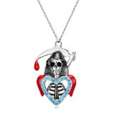S925 Sterling Silver Reaper Pendant Skull – Jewelry Gift Ideas — 2