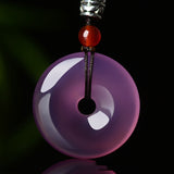 Women's Purple Chalcedony Peace Clasp Pendant – Jewelry Gift Ideas — 6
