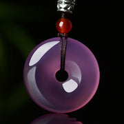 Women's Purple Chalcedony Peace Clasp Pendant – Jewelry Gift Ideas — 6