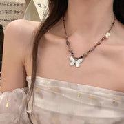 Vintage Beaded Butterfly Necklace For Women – Jewelry Gift Ideas — 6