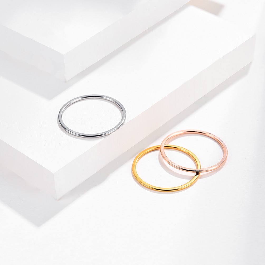 Tri-color Titanium Steel Women's Tail Ring – Gifts for Her — 1