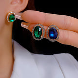 925 Silver Needle Water Diamond Retro Style Earrings – Stylish Gifts — 1