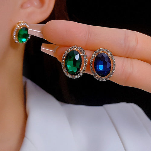 925 Silver Needle Water Diamond Retro Style Earrings – Stylish Gifts — 1