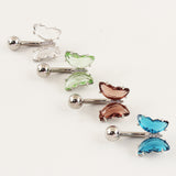 Short Titanium Steel Zircon Small Butterfly – Small Gift Ideas — 14