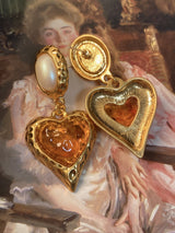 Pearl Heart Middle Ancient Glaze Earring Ear Clip – Jewelry Gift Ideas — 7
