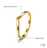 Ladies Glossy Circle Stackable Rose Gold Tail Ring – Meaningful Gifts — 5