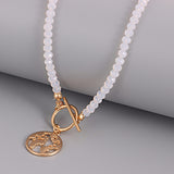 OT Buckle World Map Plate-shaped Pendant Necklace – Jewelry Gift Ideas — 5