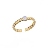 Round White Turquoise Ring For Women – Gifts for Her — 16