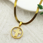 Stylish Retro Minimalism All-match Glass Cross – Jewelry Gift Ideas — 3