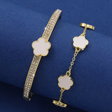 Lucky Five Petal Flower Bracelet Women's – Jewelry Gift Ideas — 1