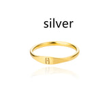 Stainless Steel Gold 26 Alphabet Ring – Stylish Gifts — 16