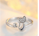 Simple personality creative kitten opening ring – Cat Lover Gifts — 3
