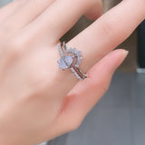 A crystal Light Stacking Ring Water Drop Crown Shape – Stylish Gifts — 3