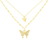 Double Layer Butterfly Clavicle Chain Fashion Summer – Stylish Gifts — 4