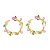 Sweet Garland Stud Earrings Women's Simple High-grade – Gifts for Her — 6