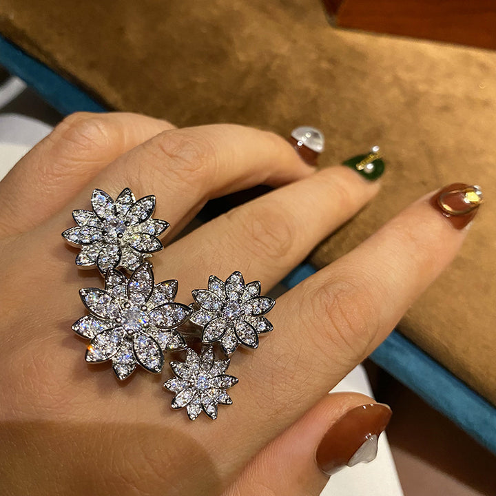 Exaggerated Flower Ring Personality Minority Men – Gifts for Her — 1