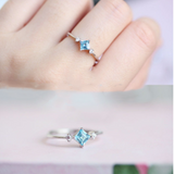 Lilac Princess Square Sterling Silver Ring – Everyday Gifts — 4