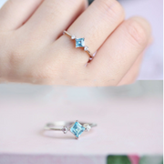 Lilac Princess Square Sterling Silver Ring – Everyday Gifts — 4