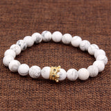 Natural pure white pine blue gold stone hand skewers – Stylish Gifts — 5