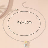 Fashion Circle Crystal Sunflower Necklace – Jewelry Gift Ideas — 4