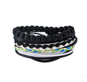 Leather Bracelet Men Multilayer Bead Bracelet – Jewelry Gift Ideas — 11