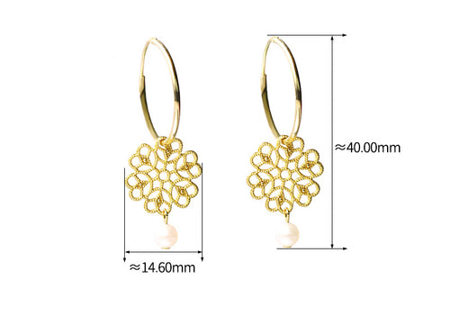 Baroque Retro Hollow Pearl Earrings For Women – Gifts for Her — 2