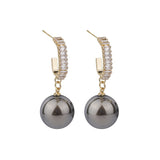 Vintage Metal Earrings Pearl Earrings Hong Kong Style – Stylish Gifts — 2