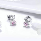 S925 Sterling Silver Cute Cat Jewelry Earrings – Jewelry Gift Ideas — 1