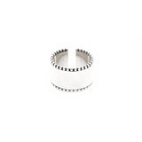 Fashion Distressed Wide Face Smooth Ring Silver Plated – Stylish Gifts — 3