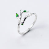 Women's Temperament Leaf Single Ring – Gifts for Her — 6